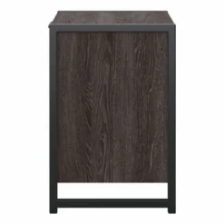 Atria Small Nightstand With Drawer And Shelves By Bush Furniture - Charcoal Gray -Bed Frame Shop 237a05ac f73f 43b0 bace e707f554a3b5