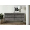 Makena 6 Drawer Dresser In Grey Acacia Wood - 6-drawer - Tundra Grey