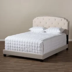 Copper Grove Brentwood Contemporary Fabric Bed - Grey - Queen -Bed Frame Shop 23bd577f aff0 4252 abdc f62383a0eae2
