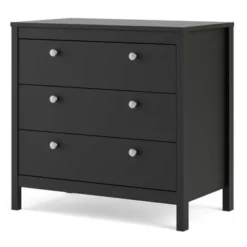 Porch & Den Madrid 3 Drawer Chest - Black Matte -Bed Frame Shop 240c4bfb a682 44a6 a989 beba5c6c3d05