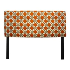 8-button Tufted Halo Granite Headboard - Orange - King