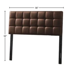Bella Varya Tufted Faux Leather Upholstered Panel Headboard (Brown/ Black) - Brown - King -Bed Frame Shop 24524eea a3a5 4e5d 9906 49f3902c010c