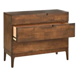 Lifestorey Lorraine Mid-century Modern 3-drawer Dresser - Walnut - 3-drawer -Bed Frame Shop 255d0467 b98c 4100 8745 befb3c85051c