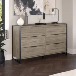 Atria 6 Drawer Dresser By Bush Furniture - Platinum Gray -Bed Frame Shop 255dd37b 3df7 4fbe 9fae 83331960055f