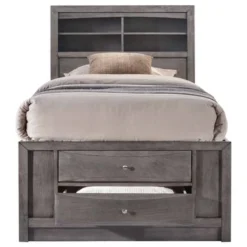 Picket House Furnishings Madison Twin Storage 5PC Bedroom Set - Grey - Twin - 5 Piece -Bed Frame Shop 2610bb1f 2247 4c7d af3b b9991aa01ac9