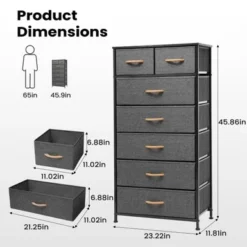 Pellebant 7-Drawer Storage Chest Dresser - Grey - 7-drawer -Bed Frame Shop 263e3d35 0e67 4f3d a6b8 5e446a954981