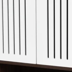 Baxton Studio Meike Mid-Century Modern Two-Tone 2-Door Shoe Cabinet - Brown -Bed Frame Shop 27080e46 0d5a 4d28 a661 68e3ff3a8dab