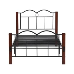 Metal Twin Platform Bed - Grey -Bed Frame Shop 270b4e56 b9ae 4844 bcb8 0c387df5f355