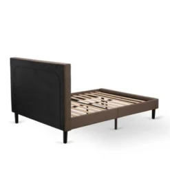 2 Pieces Bedroom Set - 1 Bed Brown Linen Fabric And Button Tufted Headboard - 1 Nightstand (Bed Size Options) - KD18F-1HI07 -Bed Frame Shop 27170bba b937 48f7 95a5 ddbda5e6652a