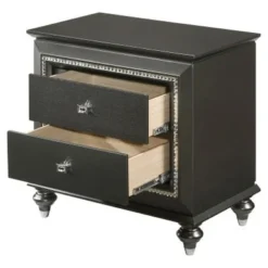 Silver Orchid Brockwell Metallic Gray Nightstand - 2-drawer -Bed Frame Shop 278ca07f 30b3 4f54 982e 284fc917ef7b