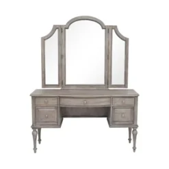The Gray Barn Havenwood Vanity Desk Set - Distressed Rustic Ivory -Bed Frame Shop 27f52ebf 12f8 444d 8846 6fddc17c4125
