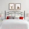 Avenue Greene Irma Metal Full/ Queen Size Headboard - Black