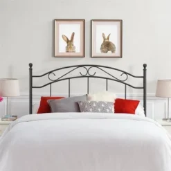 Avenue Greene Irma Metal Full/ Queen Size Headboard - Black