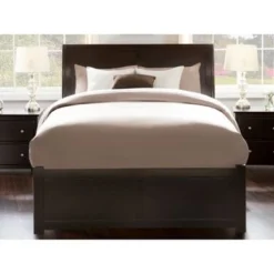 Portland Queen Platform Bed With Footboard And 2 Drawers In Espresso - Espresso - Queen -Bed Frame Shop 286f4e54 898c 4d6a 8577 186581a3b3d6