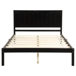 Nestfair Wooden Platform Bed With Headboard And Wood Slat Support - White - Queen -Bed Frame Shop 28d39987 6bb0 4f0f 9d8c a1fd62c0dca3