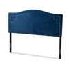 Copper Grove Oleshky Velvet Fabric Headboard - Blue - Full