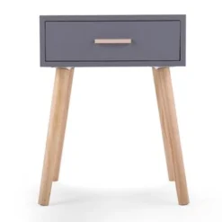 Single Drawer Bedside Table Gray Two Packs - 1-drawer - Grey -Bed Frame Shop 29dfe288 c87d 403c 8cd9 615dff2393f1