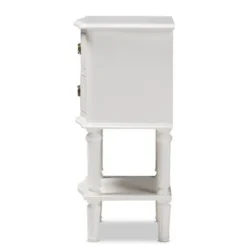 Farmhouse White Finished 2-Drawer Nightstand By Baxton Studio -Bed Frame Shop 2a00fee7 fdff 4859 bb62 27e621765e4c
