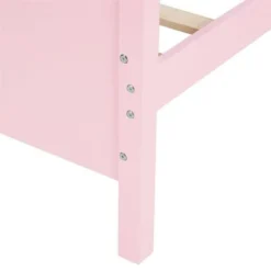 Merax Twin Platform Bed With Love Shaped Headboard And Footboard - Pink -Bed Frame Shop 2a2a33d4 2c79 4ed8 a19e 3b95640e0f7a
