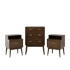 Curtisian 3 Piece 3 Drawer Dresser And Nightstand Bedroom Set By Christopher Knight Home - Columbia Walnut