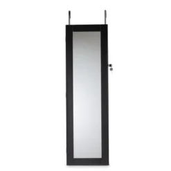 Baxton Studio Richelle Modern Wood Hanging Jewelry Armoire With Mirror - White -Bed Frame Shop 2aeb9c00 f9e8 4f3f a8e0 90e1136d5ac2