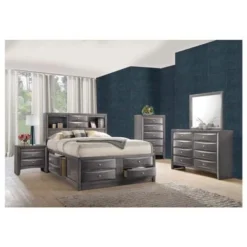 Picket House Furnishings Madison Queen Storage 4PC Bedroom Set - Grey - Queen - 4 Piece -Bed Frame Shop 2b078b43 0140 4cb0 9a23 934c09aff0ce