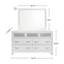 Leatherette Upholstered Queen Panel Bedroom Set In White And Grey - 4 Piece -Bed Frame Shop 2b84e206 3063 4b20 b96a 94cfe9561b3f