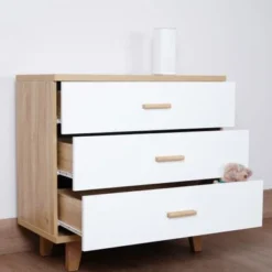 Clihome Three Drawer Storage Cabinet Bedside Table - White -Bed Frame Shop 2ba34e09 afa0 44dc b4e4 fb48304f92f0