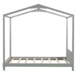 Merax Twin Size House Platform Bed With Headboard - Grey -Bed Frame Shop 2caa25d9 0f4b 4ad6 bbd0 de018bd918da