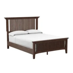 INSPIRED By Bassett Modern Mission Vintage Oak Finish Bed Set - Queen -Bed Frame Shop 2cb1bcae c31b 4478 b03a ac55e0c21b49