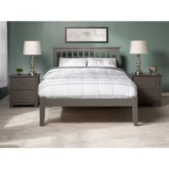 Mission Full Platform Bed With Open Foot Board In Grey - Full -Bed Frame Shop 2cf5eb96 335c 4f59 815c 6519af8345f3
