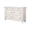 Alpine Furniture Winchester 7 Drawer Wood Dresser In White - White - 7-drawer