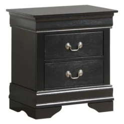 Louis Phillipe 2-drawer Wooden Nightstand - Grey -Bed Frame Shop 2df39a80 52d8 4d2a bae8 fcb225fc980f
