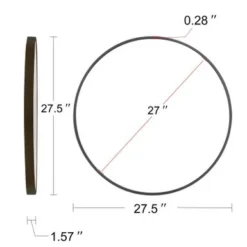 Modern & Contemporary Accent Mirror - 28''W - Gold -Bed Frame Shop 2e0ff368 5c57 4b69 afe0 ed0699098b0d