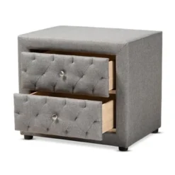 Baxton Studio Contemporary Fabric 2-Drawer Nightstand - Light Beige -Bed Frame Shop 2ecc3ff3 823c 4353 95e0 6f4572fcee99