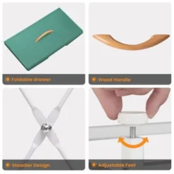 Pellebant 5 Drawers Vertical Storage Tower Organizer - Green - 5-drawer -Bed Frame Shop 30200dca 1a2e 43ae 82d8 b45a5d48596c