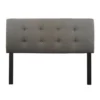 8-button Tufted Candice Charcoal Headboard - King