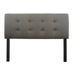 8-button Tufted Candice Charcoal Headboard - King
