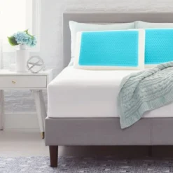 Comfort Revolution Blue Bubble Gel And Memory Foam Pillow - Queen