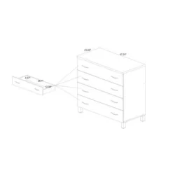 Baxton Studio Maison Modern And Contemporary Oak Brown Finish Wood 4-Drawer Storage Chest - 4-drawer -Bed Frame Shop 312db0dc 452e 497b bad9 f85924b228ed
