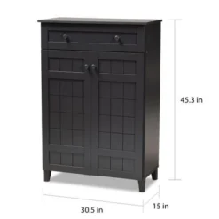 Copper Grove Bergzabern Dark Grey Wood 5-shelf Shoe Storage Cabinet With Drawer -Bed Frame Shop 31ecdc92 84c6 4fa2 8b63 5bb1335d71a0