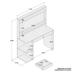 Boahaus Nixi Lighted Vanity With LED Light Strip - White -Bed Frame Shop 324d401c 6b29 418b b084 6a9ba7da108f