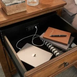 Ediline 1-drawer Wood Cupboard Nightstand With Charging Station By INSPIRE Q Classic - Antique White -Bed Frame Shop 333091a8 ed13 4dfc a1d2 9dca63a8e20f