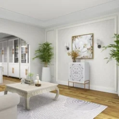 White Or Grey Wood Pine Boho Eclectic Traditional 2 Door Storage Cabinet - Grey -Bed Frame Shop 333914ec 6216 48f6 9e08 c5ec9d928641