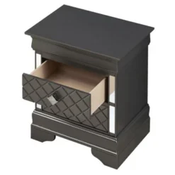 Verona Mirrored Wood 2-drawer Nightstand - Charcoal -Bed Frame Shop 3463619d 14e6 49a8 b053 3234aba86c3a