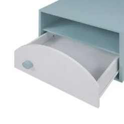 Nestfair Wooden Nightstand End Table With Drawer And Open Storage - Grey -Bed Frame Shop 34b2f332 b39d 410b bb83 a8716b761115