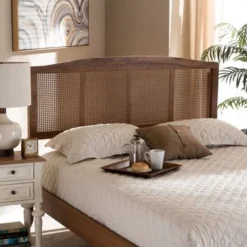 Carson Carrington Ugglom Wood And Synthetic Rattan Headboard - Full -Bed Frame Shop 34b7e8b6 cb1f 4f57 82f2 c2f63f5f0df3