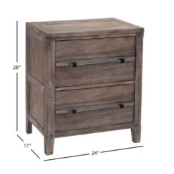 Asher 2-Drawer Nightstand By Greyson Living - Weathered Grey -Bed Frame Shop 35235d94 f8de 4677 b7f8 165cac88895f