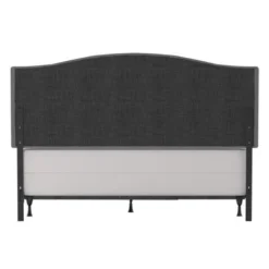 Living Essentials By Hillsdale Provence Upholstered Arch Adjustable Tufted Headboard With Frame - Glacier Gray - King -Bed Frame Shop 36461766 2e54 4938 a0b4 b740160aa3cb