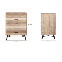 Carbon Loft Verdun Rough Sawn Multi 5-drawer Chest - Rough Sawn Multi - 5-drawer -Bed Frame Shop 3736895b 8198 4ebc b6ca b67a35b37816